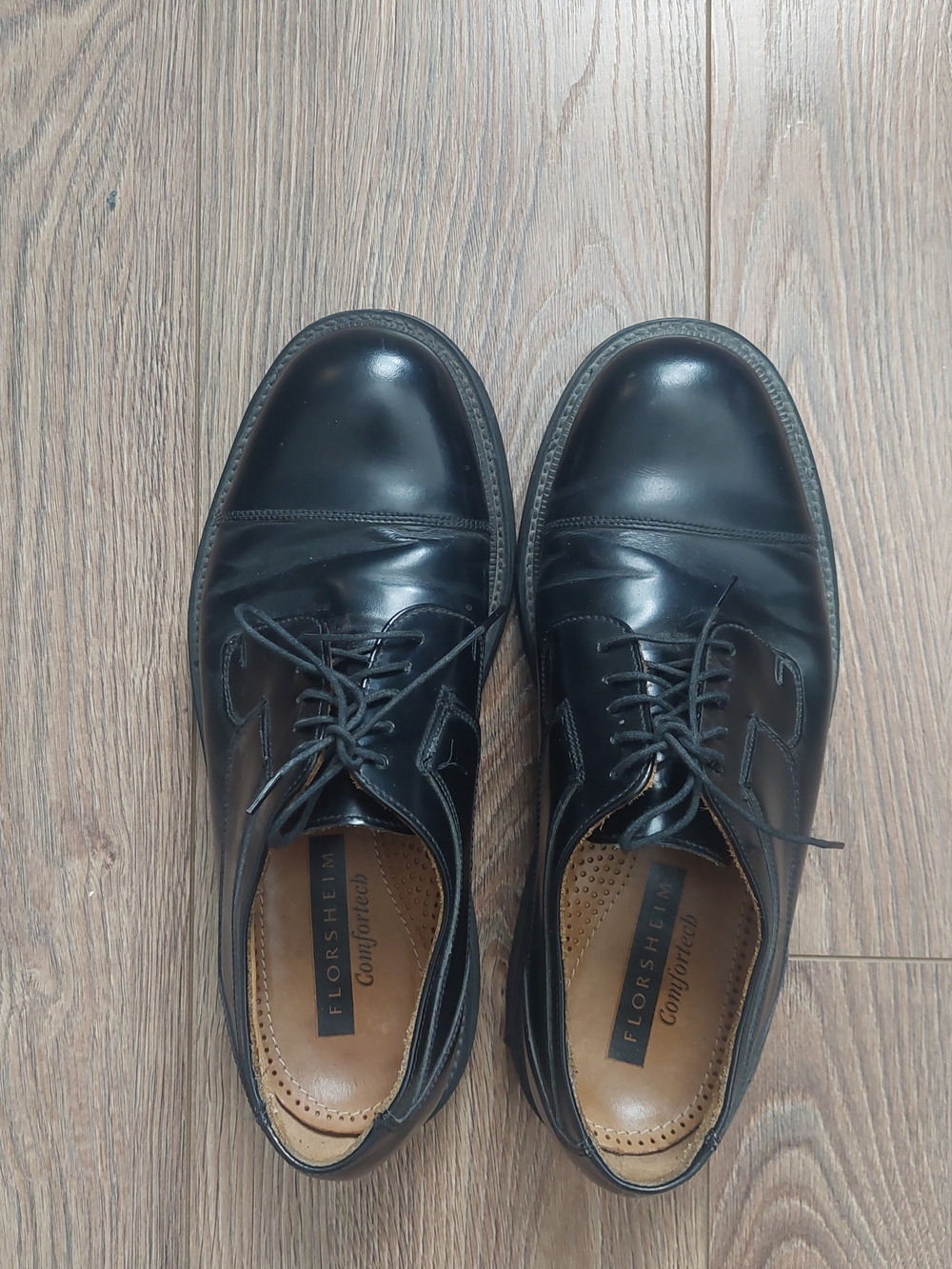 Florsheim Black Cap-Toe Leather Dress Shoes - Classic Men’s Oxfords 8